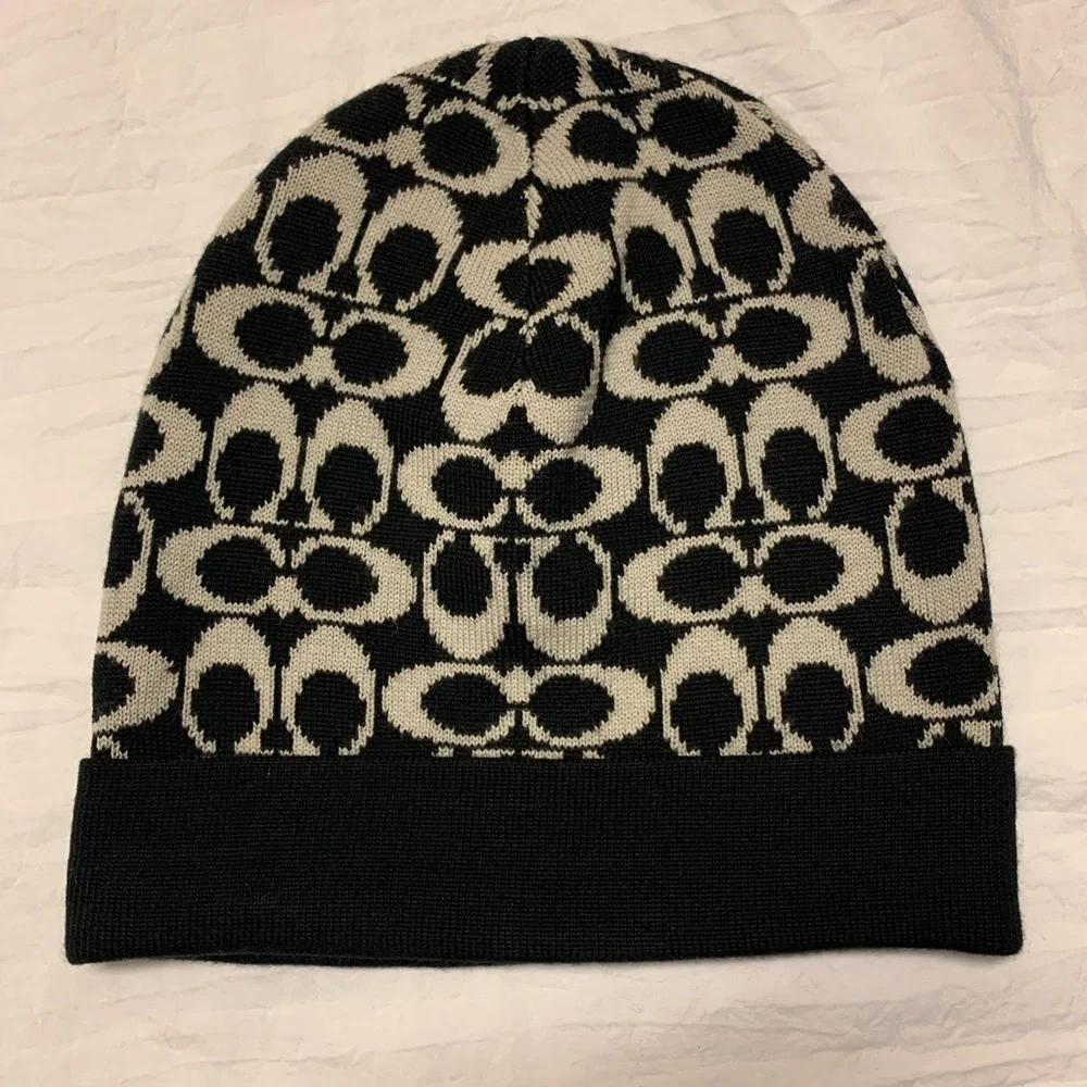 Coach | Accessories | Coach Signature Knit Beanie | Poshmark